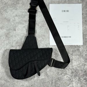 Black Dior Saddle Bag